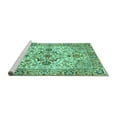 thumbnail image 2 of Ahgly Company Machine Washable Indoor Rectangle Medallion Turquoise Blue Traditional Area Rugs, 2' x 3', 2 of 4