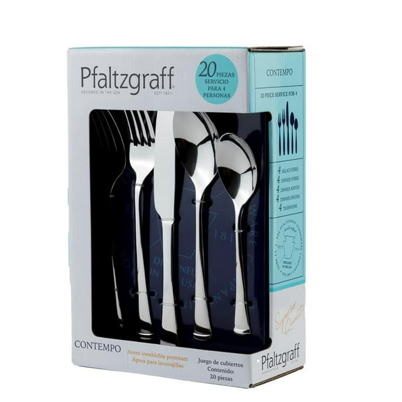 Juego de Cubiertos Pfalzgraff Modelo Contempo Acero Inoxidable 20 Piezas