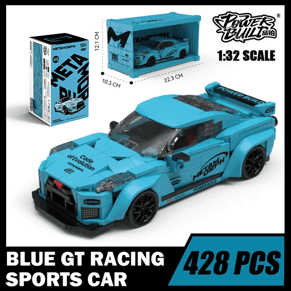 Honchoes Racing Car Building Set with Display Box Compatible with Lego Car Model Gift for Adults Boys 428 Pcs