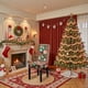 thumbnail image 5 of Fundas para sillas navideñas con luces y pelotas - Fundas de cuadros festivos para sillas de comedor, decoración navideña roja y verde, 5 of 6