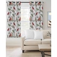 thumbnail image 2 of Cardinal Bird Blackout Curtains for Bedroom Living Room Darkening Curtains 63 Inches Long Berry Holly Branches Winter Plants Window Curtain 2 Panels Set Window Treatment Grommet Drapes 52"x63", 2 of 9