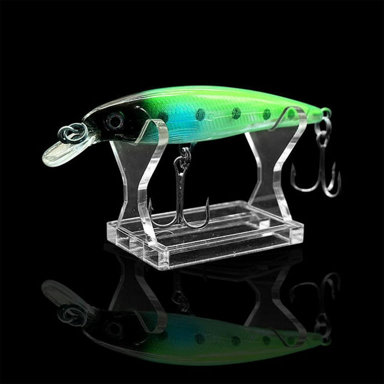 QINXI 3pcs Acrylic Fishing Lure Display Stands Decorative Bait Showing  Stand Shelf Holder Support Rack Storage Decoration for Fishing Store K0Q5