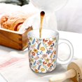 thumbnail image 3 of Disketp Retro Floral Large Coffee Mug with Handle Tea Cup Novelty Coffee Cup for Men Women Office Work, 3 of 6