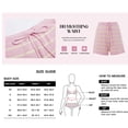 thumbnail image 5 of 2 Pcs Women Striped Outfits Oversized Batwing Short Sleeve Tops High Waisted Shorts Summer Knit Lounge Short Sets, 5 of 5