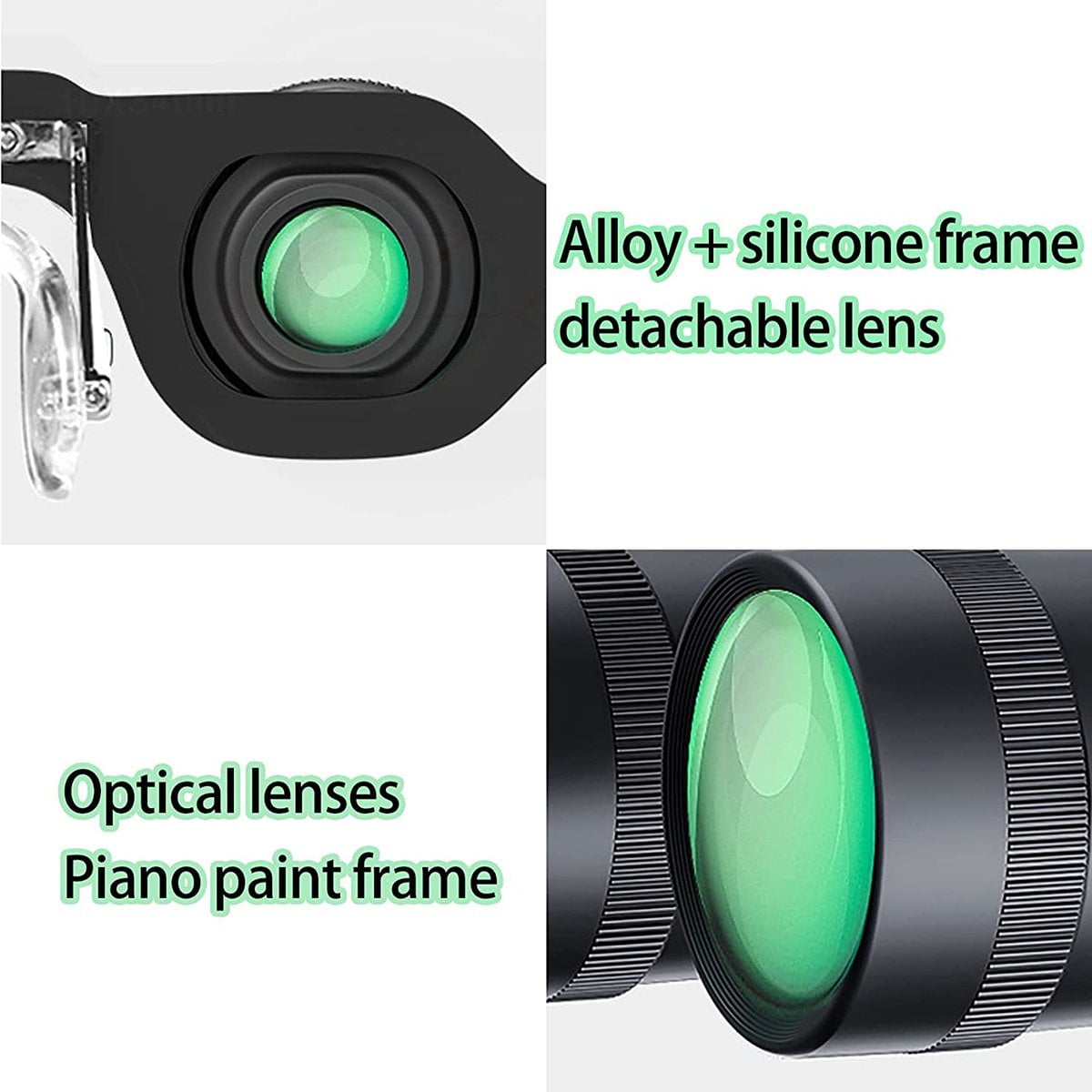 Professional Fishing Binoculars for Bird Watching,Theater, Portable Telescope Zoom Magnifier with 2 Polarized Lenses