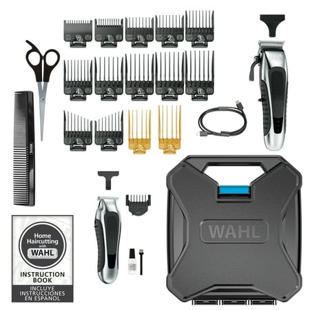 Wahl Chrome Pro Combo, Cordless Hair Clipper and Trimmer, All in One World Wide Voltage , Chrome Black 3027814