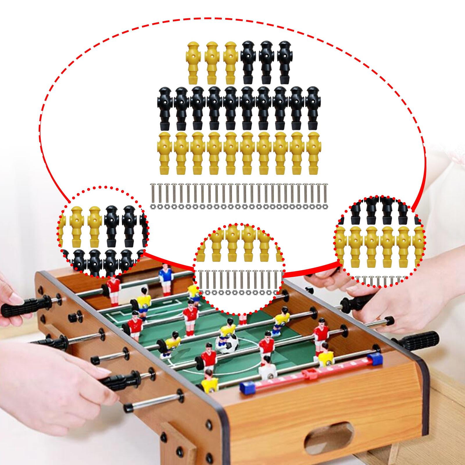 Dualoai 26 Pieces Table Soccer Foosball Men Repair Parts, Entertainment Foosball Black Yellow