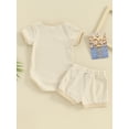thumbnail image 3 of Bagilaanoe 2pcs Newborn Baby Boy Girl Shorts Set Short Sleeve T Shirt Tops + Shorts 3M 6M 12M 18M Infant Casual Summer Clothes, 3 of 8