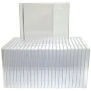 Square Deal Recordings & Supplies 25 Standard Premium Empty Clear Plastic Replacement CD Jewel Boxes (10.4mm Thick CD Cases) (Trays Sold Separately) #CDBS10CLPR