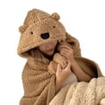 thumbnail image 3 of Couverture Portable, Couvertures à Capuchon Lavables en Coton pour Cadeaux Blanc, Beige, Brun, 3 of 8