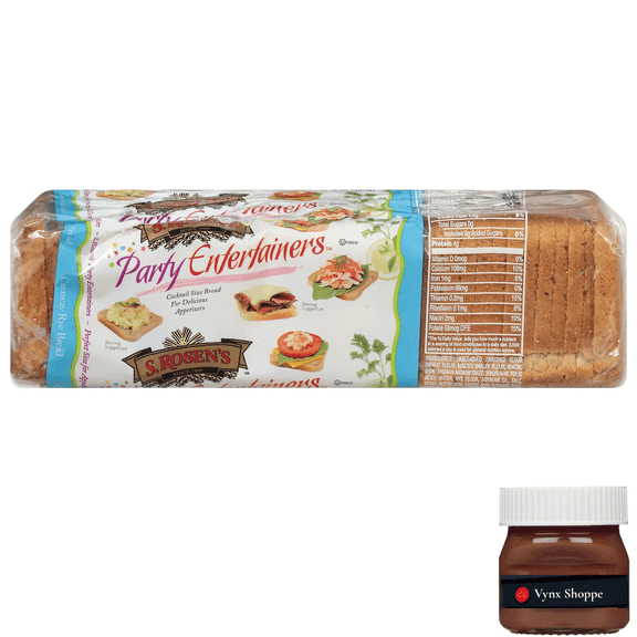 S. Rosen's Party Entertainers Caraway Cocktail Rye Bread, 12oz., Shelf-Stable