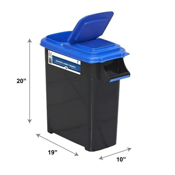 Charcoal Briquette Storage Dispenser - Weatherproof Recycled Plastic Design, Heavy-Duty Handles - Keeps Charcoal Dry & Ready for Grilling