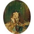 thumbnail image 3 of José Villegas Cordero 12x14 Black Modern Framed Museum Art Print Titled - Sleeping Boy, 3 of 5