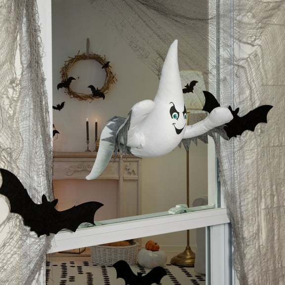 Northlight Ghoulish Ghost 3-D Halloween Window Decoration - 12"