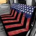 thumbnail image 2 of Chririnla Distressed American Flag Print Car Rear Seat Covers for Women, 2 Pack Car Back Seat Covers Non-Slip Waterproof Bench Seat Cover Replacement, 2 of 7