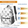 thumbnail image 3 of Chihuahua Grayscale White Pattern 17" School Backpacks for Teens,Waterproof Oxford Fabric,S-Shape Padded Straps for School,Travel,Hiking,Camping, 3 of 6