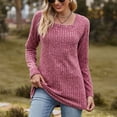 thumbnail image 6 of Long Sleeve Tops for Women Plus Size Long Sleeve Womens Tops Winter Long Sleeve Tops Solid Regular Blouse, 6 of 8