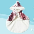 thumbnail image 5 of SPRING PARK Dog Cat Clothes, Soft Warm Coat Coral Fleece Pet Christmas Snowflake Cloak Outfits Costumes, 5 of 7
