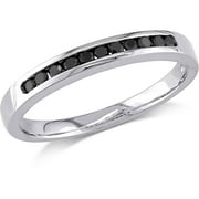 1/5 Carat T.W. Black Diamond Sterling Silver Wedding Band