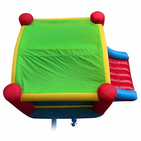 ALEKO BHOUSE Inflatable Bounce House with Curved Slide and Blower for Indoor Outdoor Kids Party
