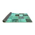 thumbnail image 2 of Ahgly Company Indoor Square Patchwork Turquoise Blue Transitional Area Rugs, 8' Square, 2 of 4