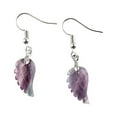 thumbnail image 1 of 1 Pair Pearl Earring Ear Stud Sweet Gift Exquisite Attractive Beautiful Long-lasting Rustproof Carved Crystal Angel Wing Type 3, 1 of 6
