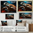 thumbnail image 4 of Designart "Turtle Harmony in Geometric Art I" Animals Turtle Floater Framed Canvas Art Print, 4 of 5