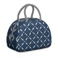 thumbnail image 1 of Geometric Plaid Lunch Tote – Abstract and Moroccan-Inspired Checkered Pattern, Insulated and Reusable Lunch Box with Fashionable Flair, 1 of 6