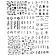 thumbnail image 1 of Pegatinas Tatuaje para Dedos Tatuajes Temporales Flores Impermeables 10 Uds., 1 of 9
