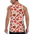 thumbnail image 3 of Fotbe Tomatoes Pattern Men's Quick Dry Workout Tank Top Gym Muscle Tee Fitness Bodybuilding Sleeveless T Shirt Breathable Workout Shirt-3X-Large, 3 of 9