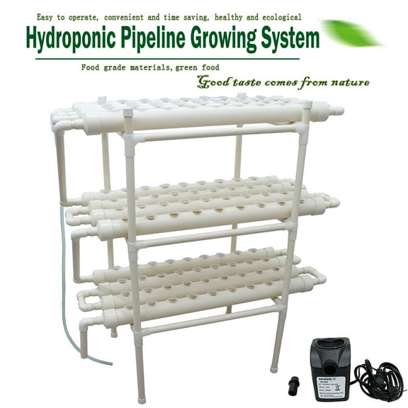 TECHTONGDA Hydroponic 108 Holes Site Grow Kit Vegetable Planter Garden Indoor Plant Grow System