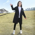 thumbnail image 2 of 2022 Spring Autumn Baby Girls Trench Coats Double Breasted Jacket For Girls Clothing Solid Tops Kids Windbreaker Teens Outerwear, 2 of 6