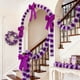 thumbnail image 1 of Árbol de Navidad de lana a rayas de colores de 2,2 m | 6 opciones de color: azul, dorado, rojo, morado, rosa fuerte y verde | Decoración navideña para interiores, hogar, oficina y fiestas, 1 of 5