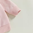 thumbnail image 5 of Kiijoy Newborn Girls Outfits Bow Print Sweatshirt Sweatpants Casual Sweatsuit, Sizes 0-6M, 5 of 7