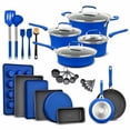 thumbnail image 2 of Cookware Set – 23 Piece –Blue Multi-Sized Cooking Pots with Lids, Skillet Fry Pans and Bakeware – Reinforced Pressed Aluminum Metal - Suitable for Gas, Electric, Ceramic and Induction by BAKKEN Swiss, 2 of 4