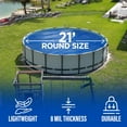 thumbnail image 2 of Shop Square 21' Round Solar Pool Cover, 8 mil, for Inground and Above Ground Pools, Blue, 2 of 7