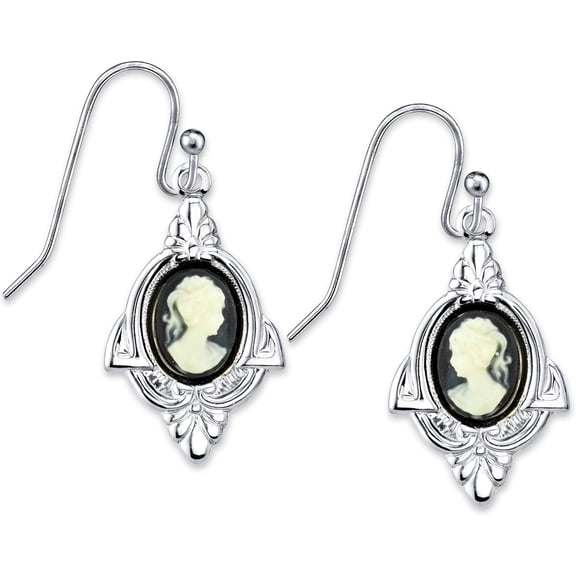 1928 Jewelry Embellish Vintage-Inspired Cameo Silhouette Earrings[k650]