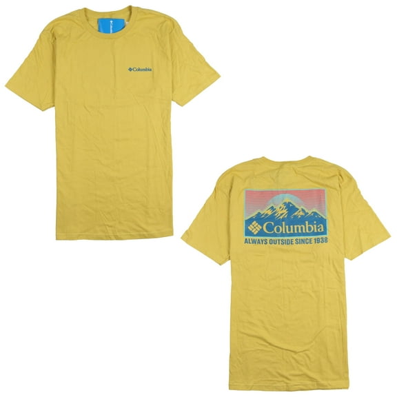 Columbia Men's Pioneer Mountain Logo T-Shirt XX-Large Mustard Yellow