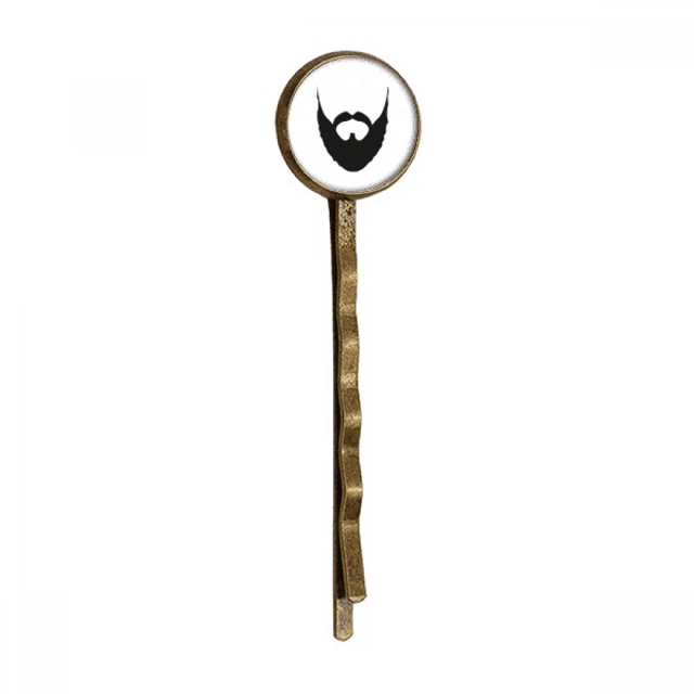 Part Beard Man Expression Retro Metal Hair Bobby Pin Headwear