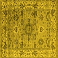 thumbnail image 1 of Ahgly Company Indoor Square Oriental Yellow Industrial Area Rugs, 3' Square, 1 of 4