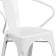 thumbnail image 4 of White Metal Indoor-Outdoor Chair with Arms, 4 of 8