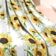 thumbnail image 3 of White Green Leaf Sunflower Pattern Blanket,Comfortable Soft Flannel Throw Blanket,All Season,Warm Lightweight Blankets for Sofa Bed Couch Living Room Chair,60"x80", 3 of 4