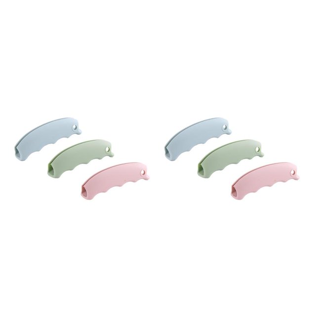 Toystoory Bolsa de compras de comestibles de 2 piezas, soporte de elevación de silicona, mango de agarre, herramienta de fácil transporte, soporte de Color aleatorio 2piezas Toystoory CBP068144