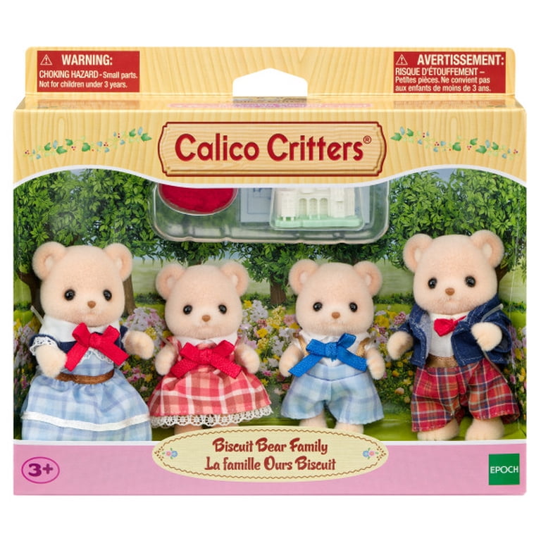 Calico Critters Biscuit Bear Family, 4 Collectible Figures photo 2