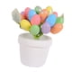 thumbnail image 5 of Olla de huevos de Pascua artificiales, bonsái de huevos de Pascua, decoración colorida de Pascua, olla de huevos de Pascua de espuma para escritorios Plata manchada BLESIY Huevo de Pascua en maceta, 5 of 8