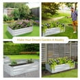 thumbnail image 6 of Sunnydaze 48" x 24" x 11.75" Rectangular Silver Galvanized Steel Raised Garden Bed, 6 of 11