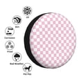thumbnail image 5 of Rv Spare Tire Cover 14 inch - chessboard pink white cute Tire Covers for Trailers, Adjustable Camper Spare Tire Cover, 5 of 7