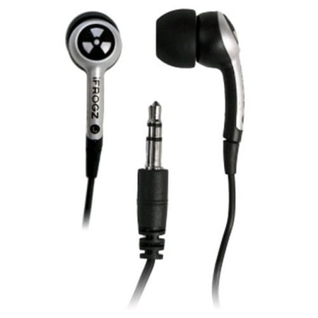 - ifrogz earpollution plugz 3.5 mm headphones with noise isolation - silver