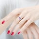 thumbnail image 4 of Anillos de plata para las mujeres no se deslustra Vintage Exquisito Señoras Anillo Blanco Opal Zircon Anillo de cobre de moda, 4 of 4