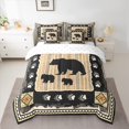 thumbnail image 2 of Feelyou Farmhouse Bear Print Bedding Comforter Set 7pcs, Woodland Animal Queen Bedding Sets, Teens Boys Girls Kids Queen Sheet Sets, Lightweight Room Decor, 2 of 7